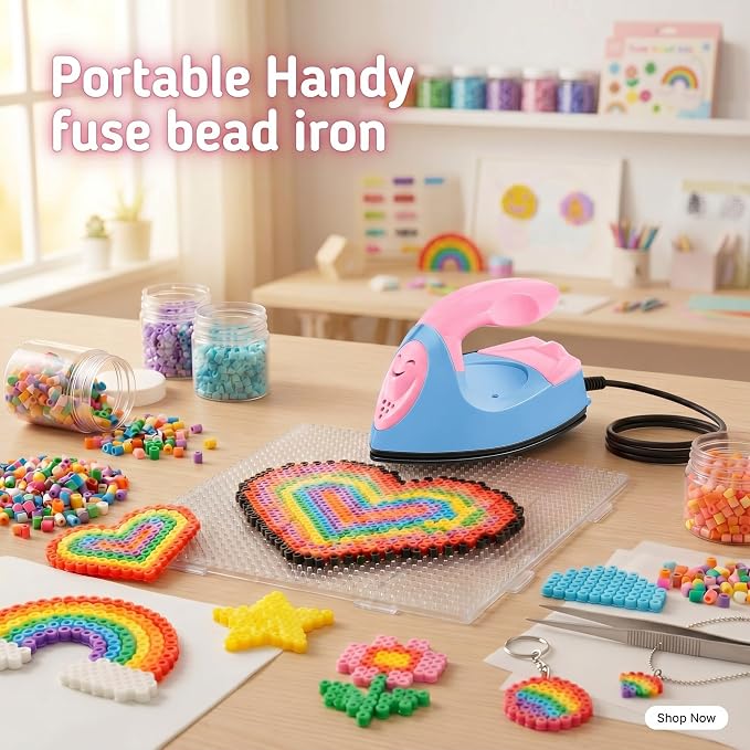 Honoson Mini Craft Iron with Charging Base Tiny,Dark Pink,Sky Blue