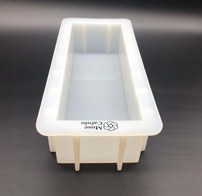 Loaf Soap Silicone Mold 10 Inch Rectangular White DIY Handmade Swirl Tool