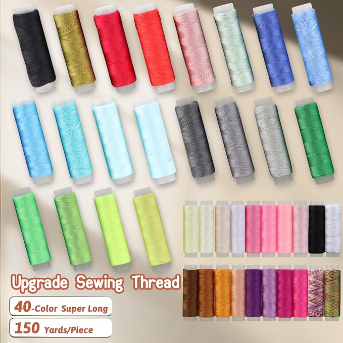 Hoarecal Sewing Kit for Adults, 241 Pcs Upgraded Needle and Thread Kit Hand Travel Sewing Supplies Repair Kits for Home Dorm College Beginners - Gifts for Mom Grandma