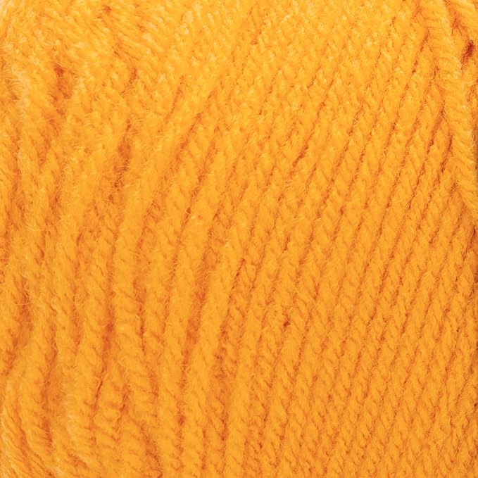 RED HEART Super Saver yarn, Saffron | #4 Medium Worsted Weight Acrylic Soft Yarn for Blankets, Beanies, Amigurumi, and Beginner Projects, 364 yards, 198g/7oz