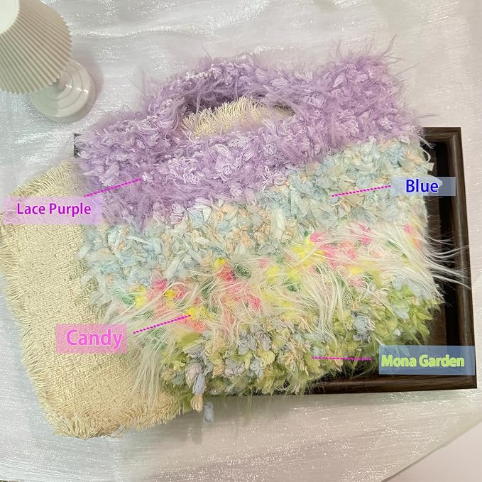 Artisanal Yarn Fancy Yarn Multifiber Blended Yarn Novelty Colorful Soft