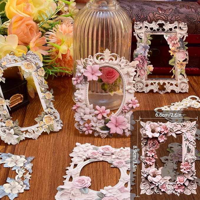 60 Vintage Craft Paper Frames for Scrapbook