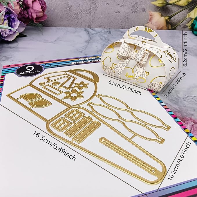 Alinacutle Sweet Gift Box Metal Cutting Die Cut for Present Packaging Paper Craft Making DIY Greeting Gifts for Birthday Wedding Holiday Treat Boxes Template