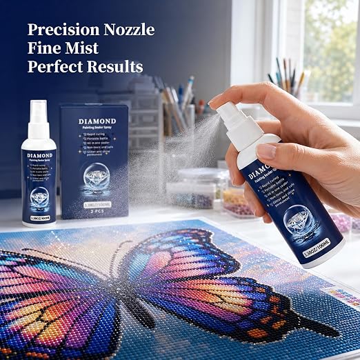 2pcs-Spray Diamond Painting Sealer Protectant Brightener 6.76 oz