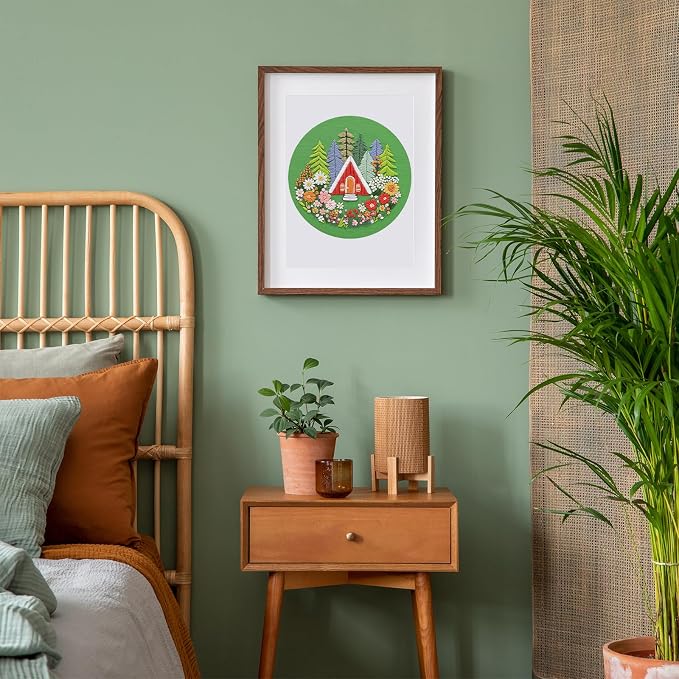 Louise Maelys Garden House Embroidery Kit for Beginners Forest DIY | Bring Nature Home with Cross Stitch Kits. Complete Needlepoint Kit for Adults to Enjoy Relaxing Crafts, Gifts and Decor