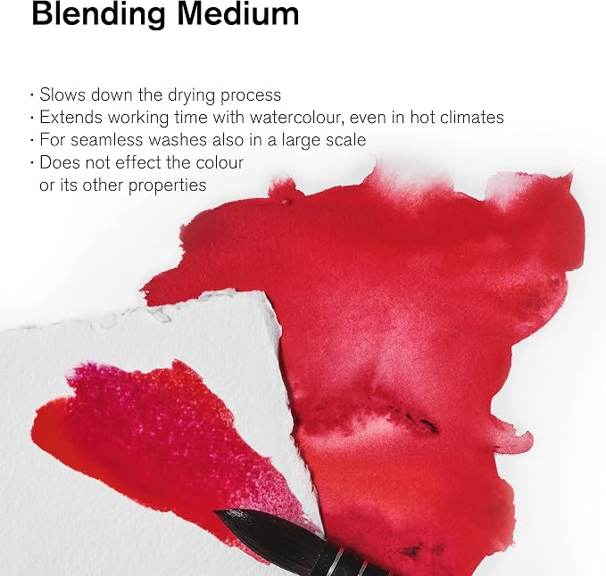 Winsor & Newton Watercolor Medium, Blending Medium, 75ml Bottle | Slows Drying, Maximizes Working Time of Watercolors, Achieve Smoother Blends, Work Colors Into Each Other