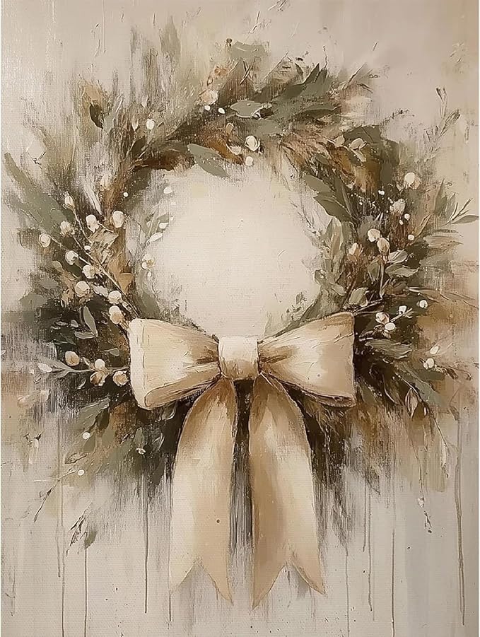 BAWKENTON Christmas Paint by Numbers Kits for Adults Beginner