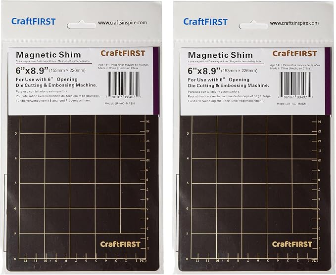 6 x 9 Magnetic Shim with Popular Card Size Grids Die Cutting Accessaries 2 Shims