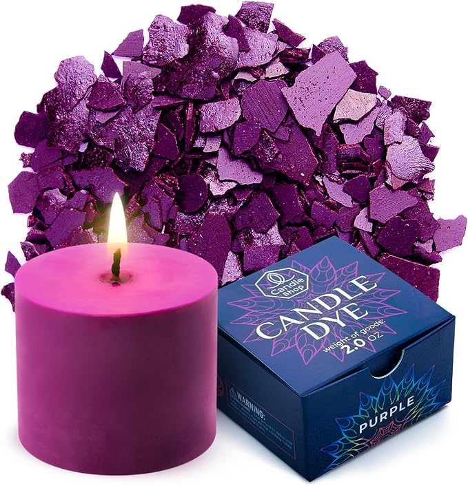 Purple Candle Dye 2oz for Soy Candle Making – Concentrated Wax Color Chips | Highly Concentrated Candle Wax Dyes – Candle Shop Premium Color Dye Chips for Soy Wax, Beeswax, Paraffin