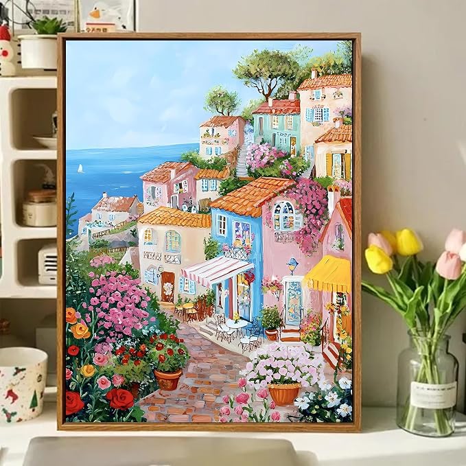 Paint by Numbers Kit for Adults, Adult Paint by Number Kits 16x20 Inch | Landscape Paint by Numbers Kit for Adults, Acrylic Painting by Numbers, DIY Arts and Crafts for Gifts or Home Decor