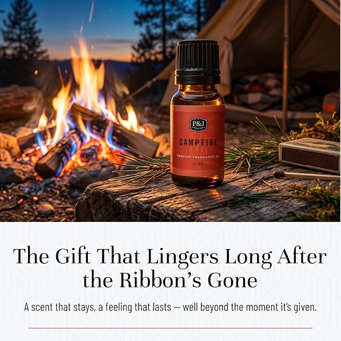 P&J Trading Fragrance Oil for Diffusers for Home - Campfire 10ml Fragrance Scents for Candle Making - Soap Making Supplies & Car Diffuser Scents