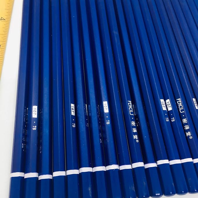 XDT#7B Drawing Pencils 24 Piece Set, Pro Art Graphite Sketching&Shading Supplies, Ideal For Kid Beginner Student Adults Artist