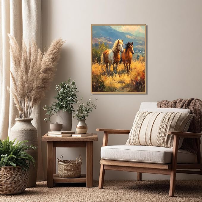 Reivworl Horse Paint by Numbers Kit for Adults Beginner 16×20 inch