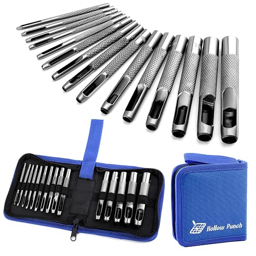 Veroave Hole Punch-Leather Hole Punch Set, 15 Sizes-1mm to 11mm
