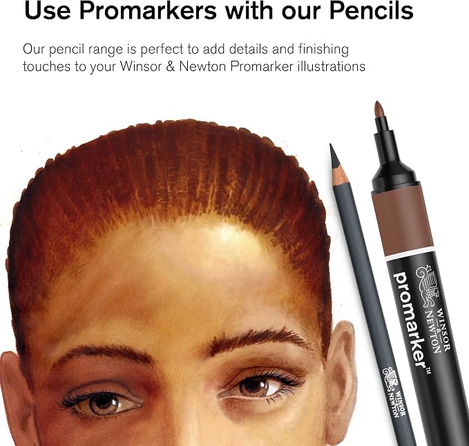 Winsor & Newton Studio Collection, 6 Count, Charcoal Pencils | Mixed Grade Charcoal Pencils, Wooden Barrels, On-The-Go Tin, High Quality Core Binder, Break-Resistant Cores & Points