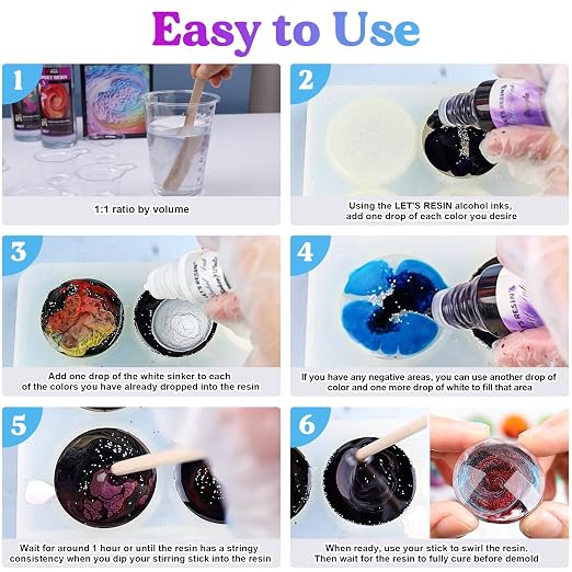 LET'S RESIN Bubble Free Epoxy Resin, 23oz Clear Resin for Petri Effects | Crystal Clear Resin Kit for Craft, Jewelry, Art, Casting, DIY Art Kit with Cup, Stir Stick for Adults, Beginners