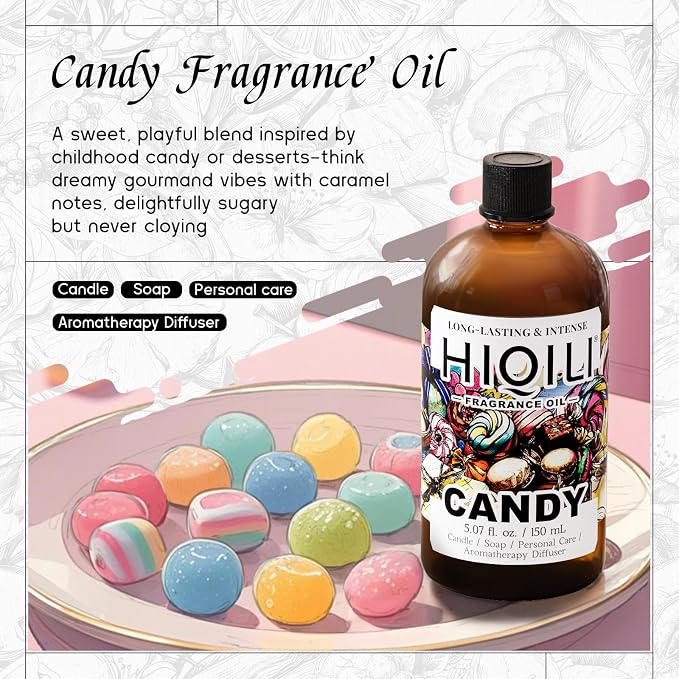 HIQILI Candy Fragrance Oil for Diffusers for Home - 5.07 Fl Oz