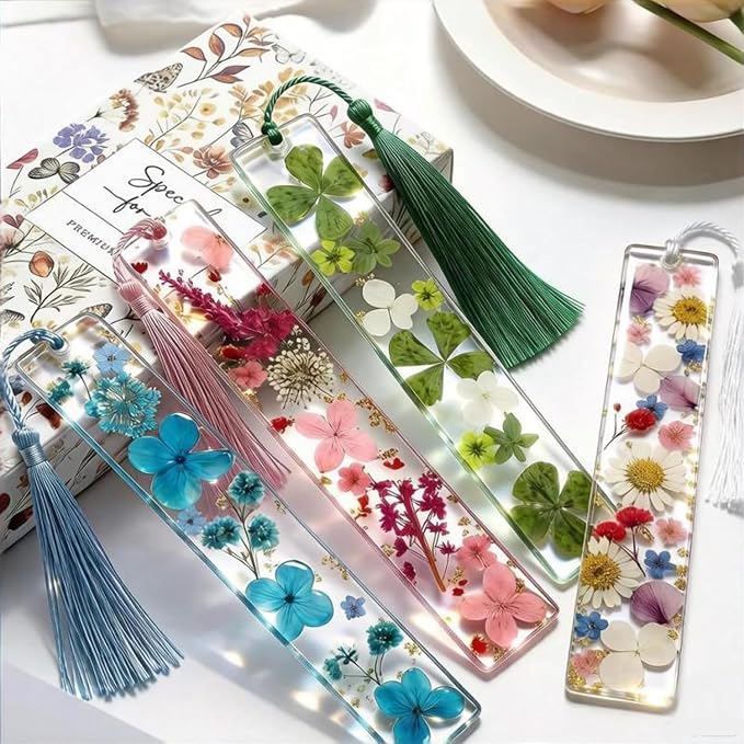 Bookmark Resin Molds Silicone,Set of 15-Cavity Bookmark Making Kit