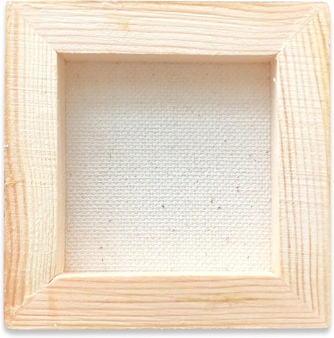 LWR CRAFTS Mini Stretched Canvas 3" X 3" Pack of 12