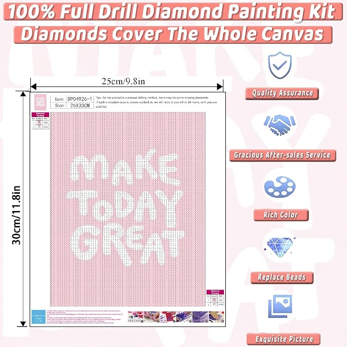 6 Pack Pink Diamond Art Kits for Adults Diamond Painting Kit for Beginner | Cute Vintage 5D DIY Funny Diamond Dots Full Drill Crafts for Gem Art Dot Art for Adults Home Wall Decor for Teens 10x12 in