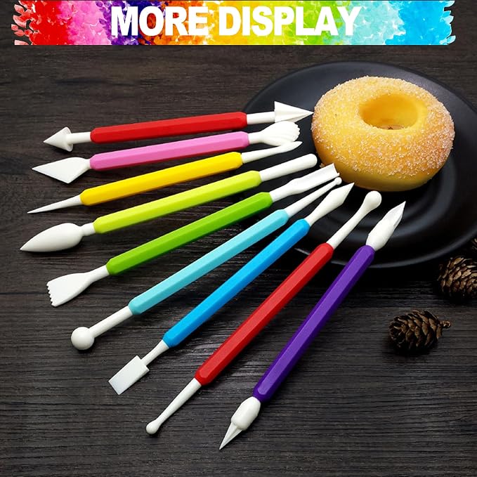 LINPHCEY Air Dry Clay Tools for Kids Ages 8+ Pottery Clay Tool Kit Plastic Clay Sculpting Tools Set for DIY Project, Modeling Polymer Clay Toys – Safe & Easy Grip for Beginners & Craft Lovers