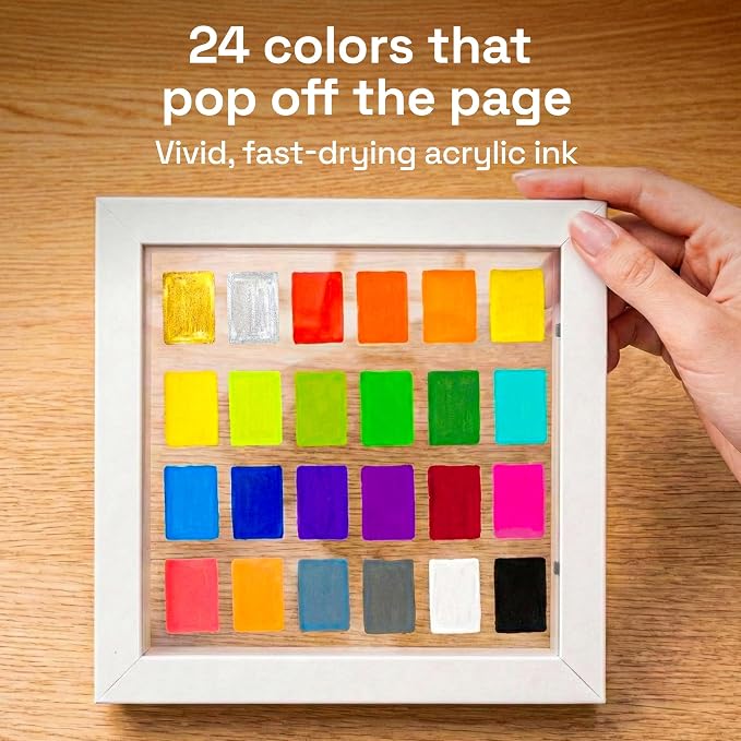 ARTISTRO 24 Glass Acrylic Paint Marker Pens - Glass Painting Kit