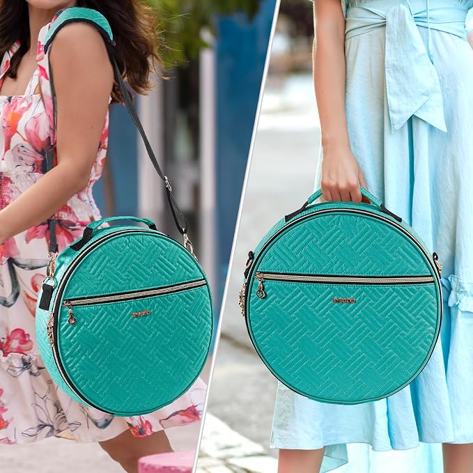 MYBAGZING | Round Embroidery Bag - Storage Organizer with Multiple Pockets for Cross Stitch & Embroidery Kits
