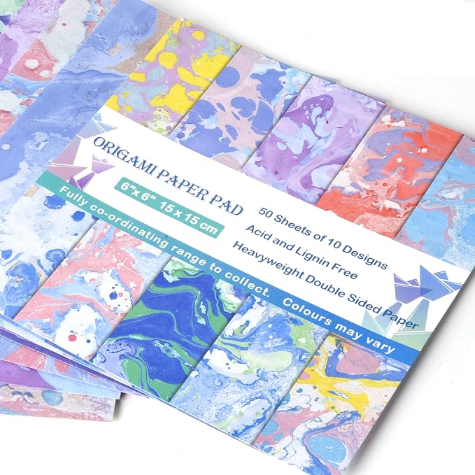 Origami Paper Kit 100 Sheets, 6x6 Inch Double Sided 40 Vivid Colored Paper | 70GSM Colorful Paper,40 Different Pattern Origami Kit,DIY Hand Crafts,Arts Creativity,Easy to Fold,No-Fading.Watercolor Cat