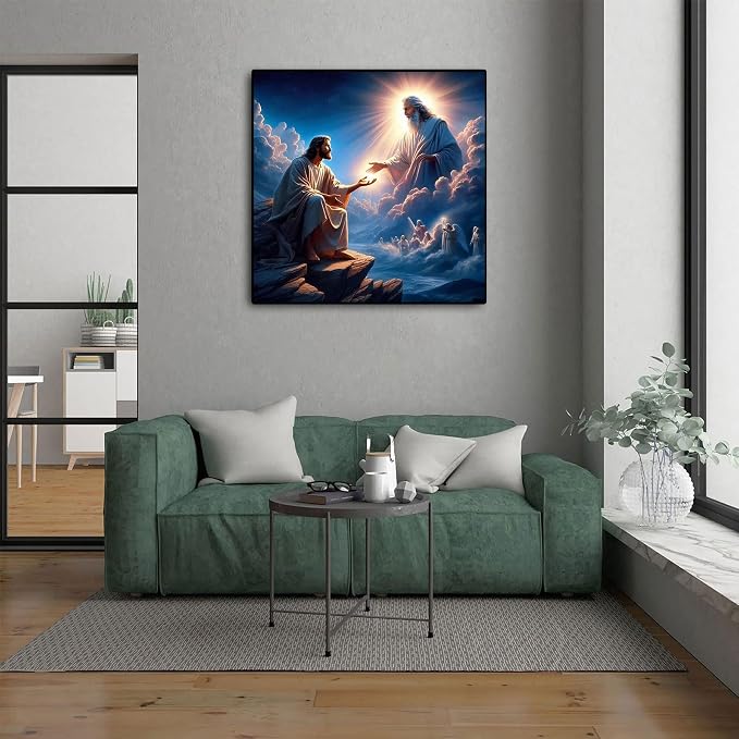 CHWGLFGG 5D Jesus Diamond Art Kits for Adults Beginners 12x16inch | Inspiring Faith Diamond Painting Kit, DIY Full Round Drill Paint by Diamonds Dot Gem Art for Adult, Home Wall Decor