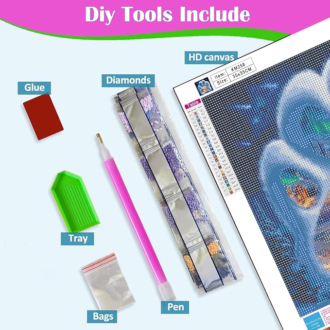 Mosaflare 5D Hummingbird Diamond Painting Kits for Adults 12x16 Inch