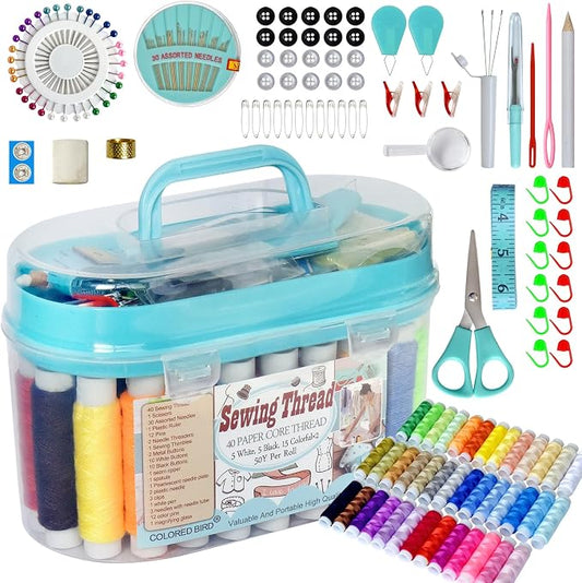 40 Spools of Sewing Thread,Gift Box Portable Basic Sewing Repair Kits for Beginners Traveler Emergency