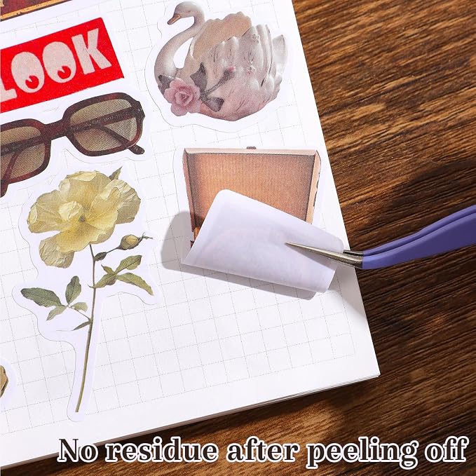 1000Pcs+ Vintage Sticker Book, Retro Antique Old Fashion Aesthetic Decorative Stickers for Journal Scrapbook Craft Supplies for Adults Teens Girls
