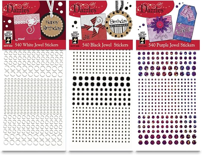 Paper Wishes – Jewel Dazzles Sticker Collection | Unique Stickers for Scrapbooking, Cardmaking, Gifts and All of Your DIY Crafting, Art and Creative Projects - Inspiration at Your Fingertips