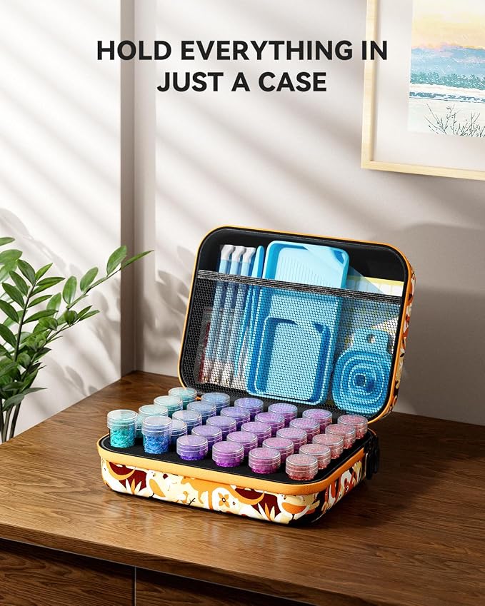 ARTDOT 30 Slots Storage Container for Diamond Art Kits for Adults,Portable Bead Storage Boxes for Diamond Painting Accessories and Tools