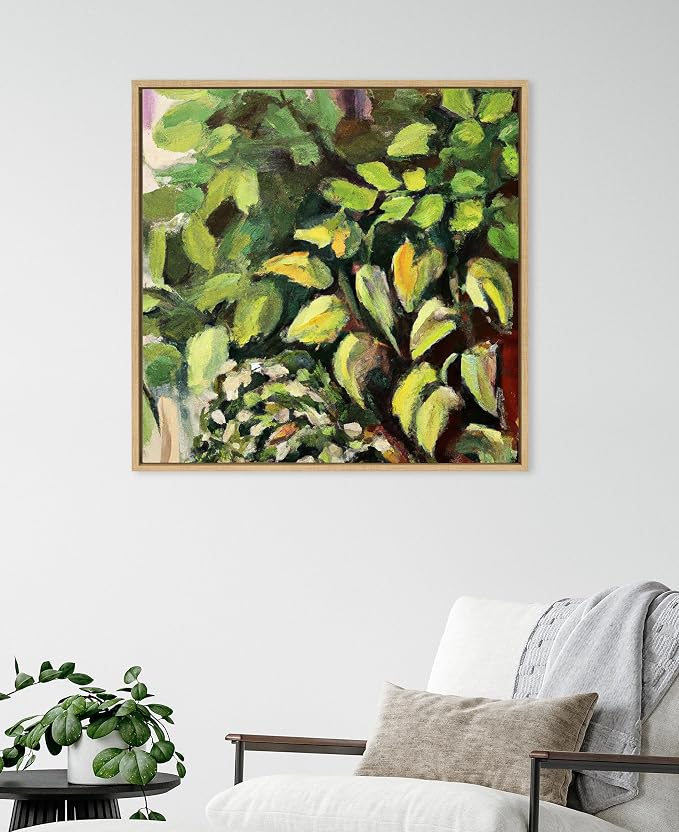 Kate and Laurel Sylvie Blank Framed Canvas Wall Art, 30x30 Natural, Modern Empty Canvas for Paint-Your-Own Art, Ready to Paint Premium Already Framed Material