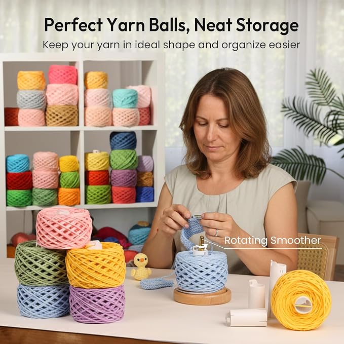 9pcs Yarn Ball Tube for Etcokei Electric Yarn Winder M1, Reusable | ABS Yarn Cake Tube for Neat Storage & Tangle-Free Knitting/Crocheting Accessories