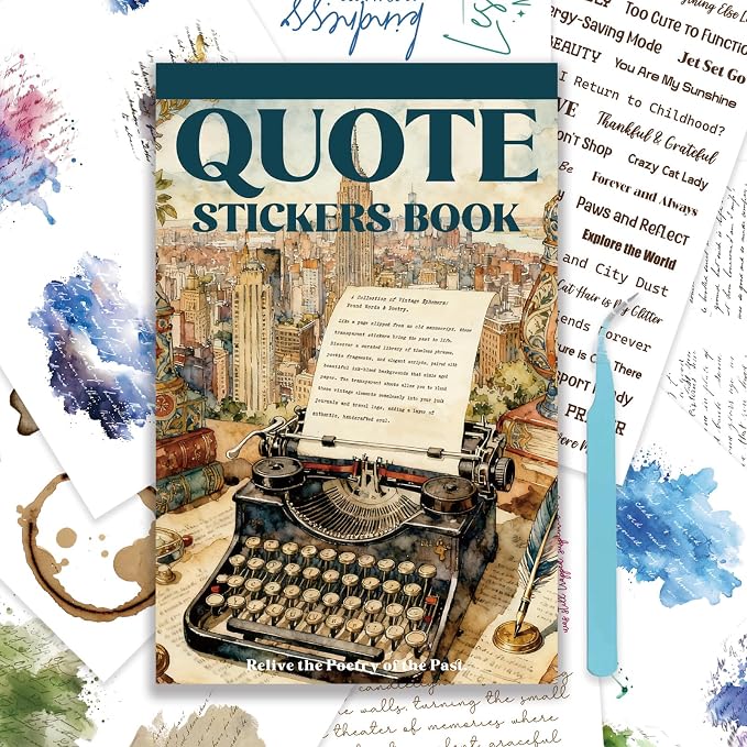 3000+ Pcs Inspirational Quote Pre-Cut Stickers Junk Journal Supplies