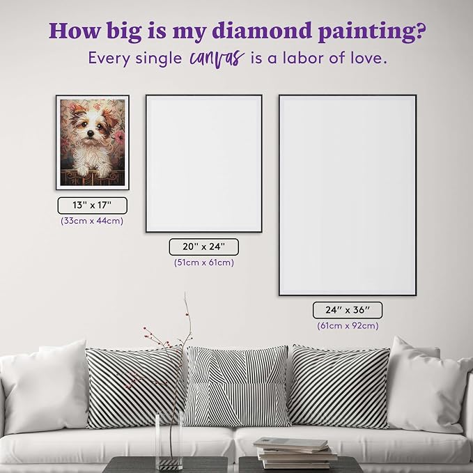 DIAMOND ART CLUB Small Wonder - Terrier Diamond Art Kits for Adults