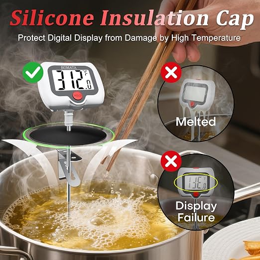 BOMATA Digital Candy Thermometer with Pot Clip, Deep Fry Oil Thermometer