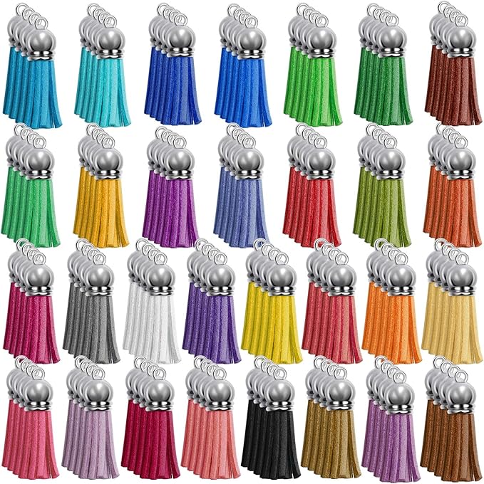 Paxcoo 120pcs Acrylic Keychain Blanks & Rings Bulk for DIY Craft Supplies