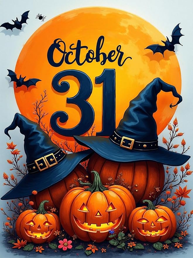 mrpwnle Diamond Art Kits for Adults, Halloween Diamond Painting Kits