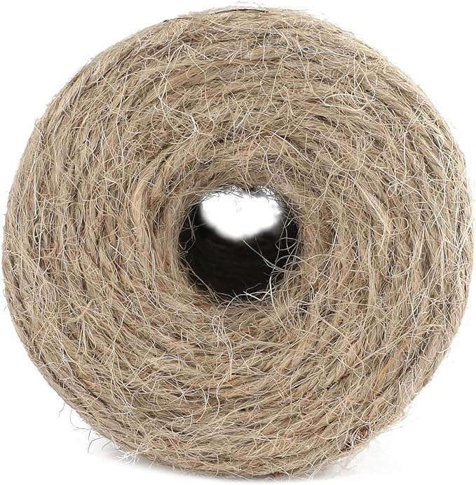 3mm Jute Twine, 328 Feet Natural Jute Twine String for Crafts, Gift Wrapping, Packing