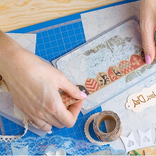Crtiin 3 Roll 16.4 ft Vintage Washi Tape Middle Ages Banners Tapes Medieval Retro Heraldic Flag Tape Set Renaissance Vintage Style for Scrapbooking Journal Crafts DIY Art Projects Stamping Supplies
