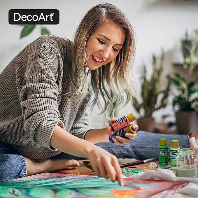 DecoArt Americana Acrylic Paint Set – 2024 Updated Colors, 9 Bottles (2 fl oz) – Art and Craft Acrylic Paints for Canvas, Wood, and More