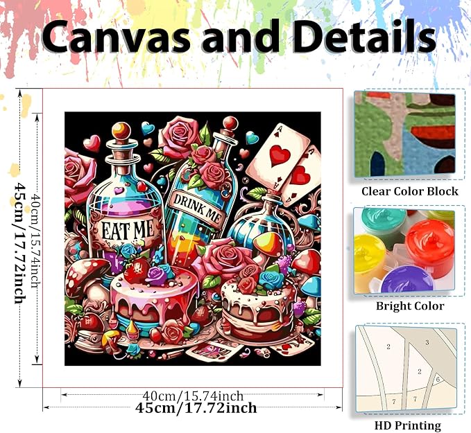 Paint by Numbers Kit for Adults, Adult Paint by Number Kits 16x16 Inch | Paint by Numbers Kit for Adults, Acrylic Painting by Numbers, DIY Arts and Crafts for Gifts or Home Decor