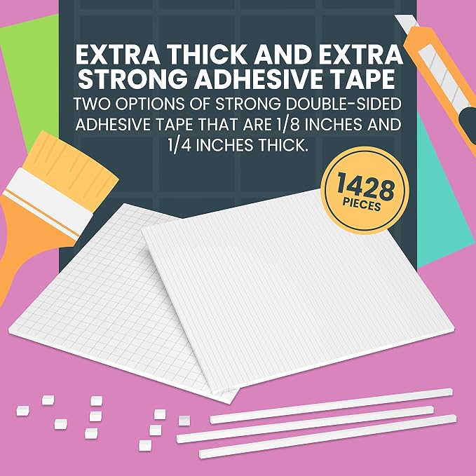 Bearly Art Cubies Polar Collection Adhesive Foam Tape Squares & Strips