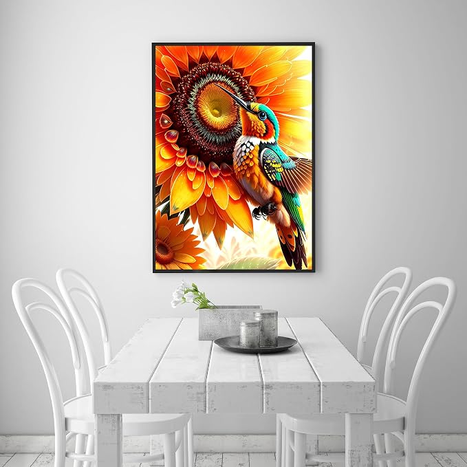 Hummingbird Diamond Art Kits for Adults, Bird Diamond Painting for Adults