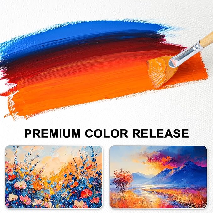 Nicpro 36pcs Paint Brush Set for Acrylic Painting,Oil, Watercolor (Wood) | Professional Paintbrushes for Acrylic Oil Gouache,Includes Palette Knife and Cloth Roll, Art Supplies for Artists & Beginners