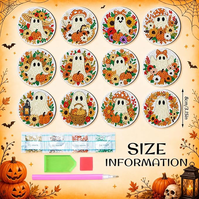 Zonon 12 Pcs Fourth of July Diamond Art Kit Magnets, | DIY Fridge Magnet Craft for Adults, Patriotic Truck Flag Fireworks USA Designs, Magnetic Art for Summer Holiday Decor