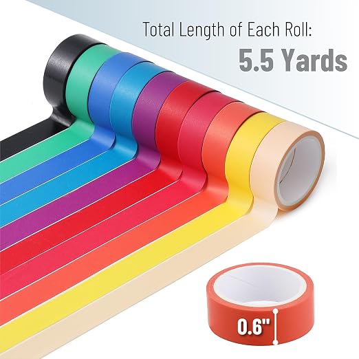 Mr. Pen- Washi Tape Set, 10 Rolls, 5.5 Yards/Roll, Washi Tape for Scrapbook | Arts, Crafts, Journals and Planners, Vintage